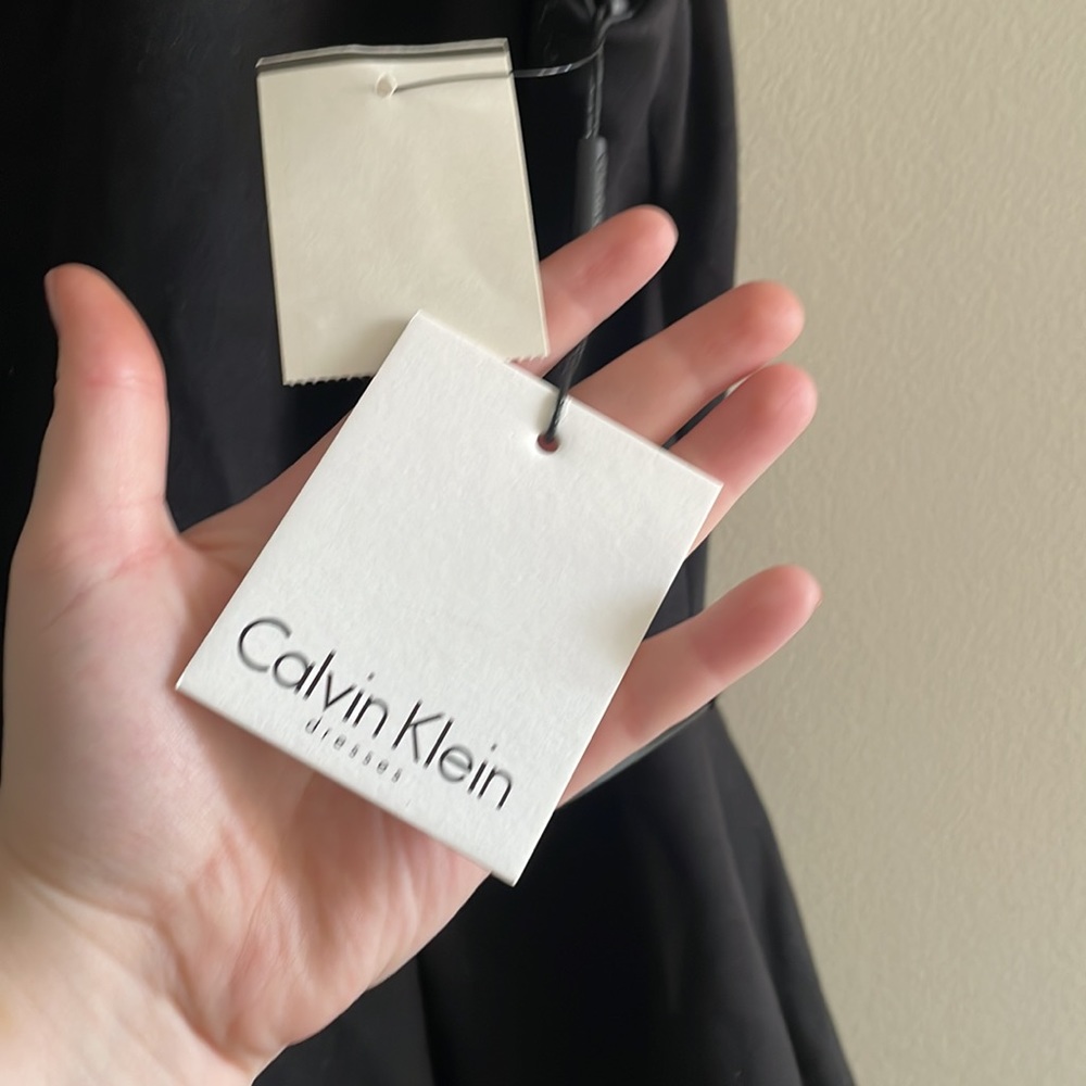 Black & White Belted Calvin Klein Dress NWT Size 12 - Picture 8 of 11